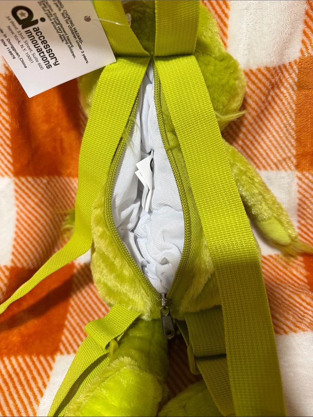The Grinch Plush Backpack- Brand new with tags